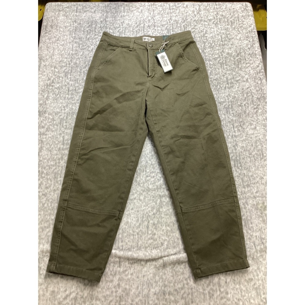 Alpine Design Womens Barrel Pant Vintage Olive Green High Rise Crop ADW24905 6